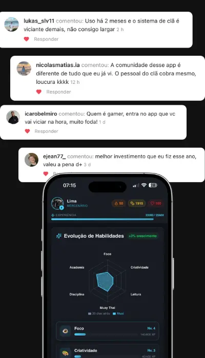App Comandis em uso no celular